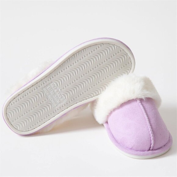 Cozy Women's Faux Fur Memory Foam Slippers - Warm & Anti-Skid (Size 9-10) - Picture 5 of 6
